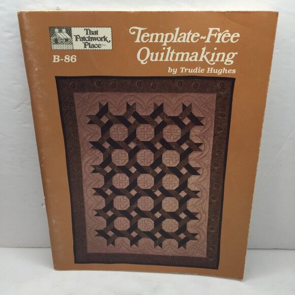 Vintage 1986 Template-Free Quiltmaking Trudie Hughes Quilting Pattern Ideas Book - Picture 1 of 11
